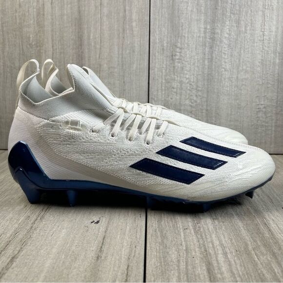 NEW Adidas Adizero Primeknit Football Cleats White Navy gv9624 Mens Size 13 main image 10